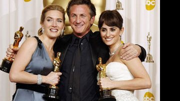 Penélope Cruz, Sean Penn e Kate Winslet - Reprodução