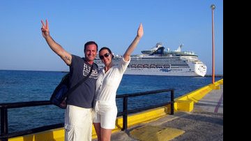 Gisele e Eduardo em Grand Cayman - Arquivo pessoal