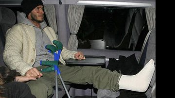David Beckham deixa a clínica na Finlândia - Reprodução