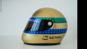 Capacete do piloto Ayrton Senna - Divulgação