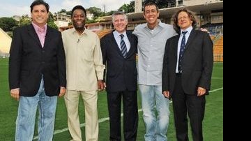Carlos Nascimento e Pelé: dobradinha - CASSIANO DE SOUZA / CBS IMAGENS