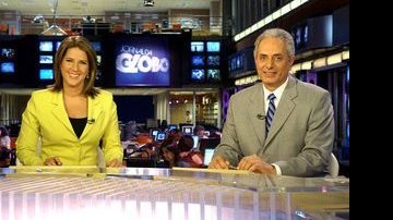 Christiane Pelajo e William Waack - TV Globo / Zé Paulo Cardeal