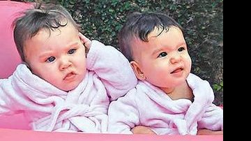 As gêmeas Beatriz e Sophia, filhas de Bianca Rinaldi e Eduardo Menga - Reprodução