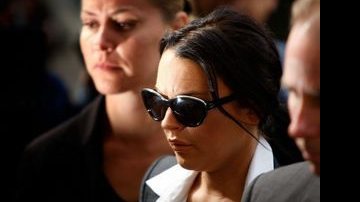 Lindsay Lohan chegando ao tribunal - Reprodução