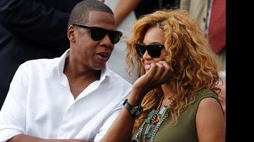 Jay-Z e Beyoncé no torneio de tênis em Roland Garros - REUTERS/Benoit Tessier