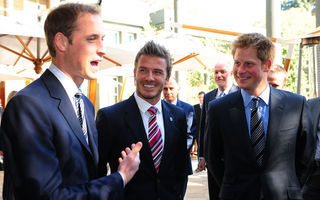 Os Príncipes William e Harry encontram David Beckham em Johannesberg - WPA Pool/Getty Images