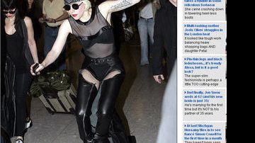 Gaga traída pelo look exagerado - Reprodução DailyMail