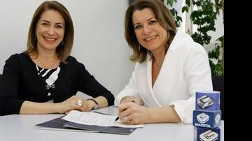 Olga Bongiovanni e a Superintendente de Programação da TV Gazeta, Marinês Rodrigues - Djalma Vassão / Gazeta Press