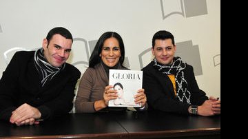 Glória Pires com os autores - Sérgio Souza
