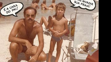 Guilherme Trajano com o pai Sérgio Santos - Arquivo Pessoal