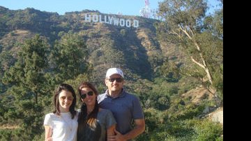 Maria Eduarda, Bia e Flávio Haddad em Hollywood - Arquivo pessoal