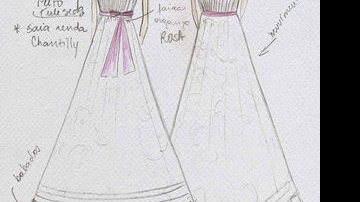 Croqui da estilista Lethicia Bronstein Pompeu, uma sugestão de vestido para um casamento no campo - Lethicia Pompeu