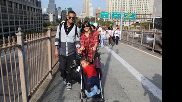 Jair Oliveira, Tania Khallil e Isabela em Nova York - Arquivo Pessoal