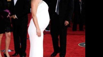 Natalie Portman 'gravidíssima' e feliz - Getty Images