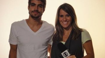 Caio Castro e Fernanda Pontes em gravação de programa de TV - Reprodução / BlogLog