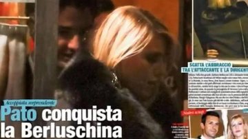 Alexandre Pato e Barbara Berlusconi são flagrados pela revista italiana Novella 2000 - Revista Novella 2000 / Reprodução
