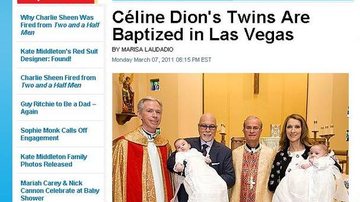 Céline Dion e o marido Réne Angélil batizam seus gêmeos, Eddy e Nelson - Reprodução