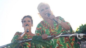Claudia Leitte e Hebe Camargo no trio do bloco Papa - Vinicius Eduardo /AgNews