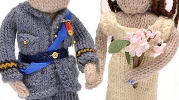 Príncipe William e Kate Middleton são transformados em bonecos de lã - Reprodução
