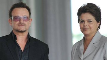 Bono Vox em visita à presidente Dilma Rousseff - Antonio Cruz/ABr