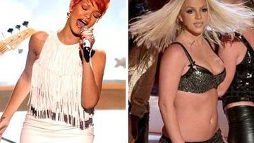 Rihanna e Britney Spears - Reprodução Arquivo Caras