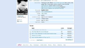 Tom Cruise cria comunidade no Orkut - Reprodução/ Orkut