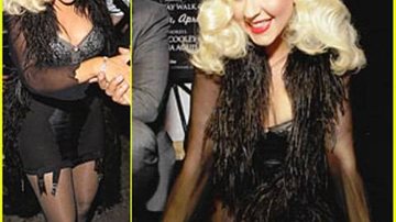 Christina Aguilera deixa marcas da mão na Calçada da Fama Gay - Reprodução