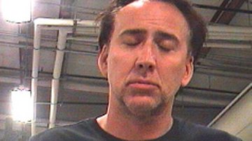 Nicolas Cage na noite em que foi detido por agredir sua esposa - Getty Images