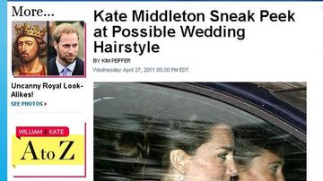 Kate Middleton pode usar coque no cabelo em seu casamento - Reprodução / Revista People