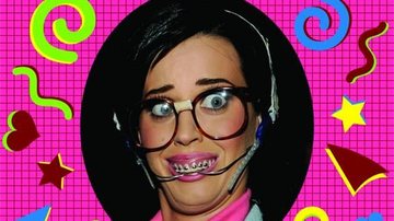 Katy Perry com look nerd na capa de 'LAst Friday Night Remixes' - Reprodução