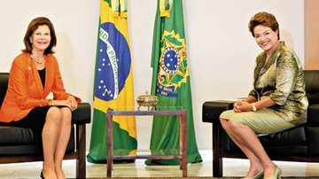 Dilma Rousseff recebe a rainha Silvia em Brasília - REUTERS E ROBERTO STUCKERT/ PR