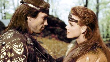 Arnold Schwarzenegger e Brigitte Nielsen em 'Red Sonja' - Reprodução