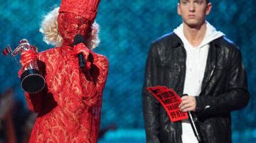 Lady Gaga e Eminem no VMA 2009 - Getty Images
