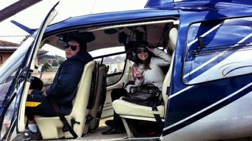 Giovanna Lancellotti voa de helicóptero pela primeira vez - Reprodução / Twitter