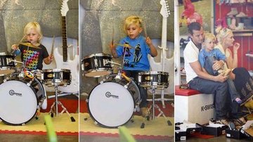 Filhos de Gwen Stefani tocam bateria em loja de instrumentos musicais - CityFiles