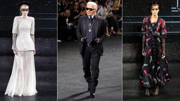 Karl Lagerfeld aparece em seu próprio desfile de alta-costura em Paris, França - Reuters