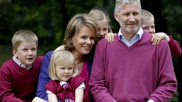 Príncipe Philippe e princesa Mathilde com os filhos - Getty Images