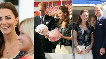 Kate Middleton e Príncipe William participaram de eventos de caridade nos EUA. Em um deles, o casal encontrou a atriz Reese Witherspoon - Getty Images