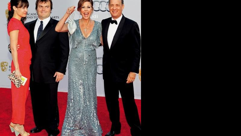 Os casais Tanya e Jack Black e Rita Wilson e Tom Hanks - REUTERS