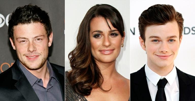 Os astros Cory Monteith, Lea Michelle e Chris Colfer, de 'Glee' - Reuters