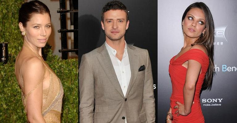 Jessica Biel, Justin Timberlake e Mila Kunis - Getty Images