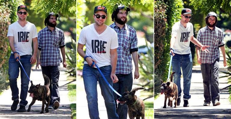 Roberto Pattinson passeia com seu cão em L.A. - City Files