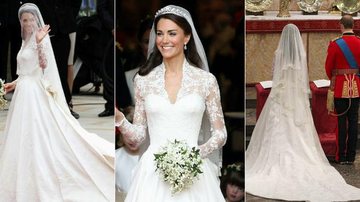 O vestido de noiva de Kate Middleton entrará em exposição no Palácio de Buckingham - Getty Images