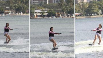 Giovanna Lancellotti mostra habilidade no wakeboard durante gravação de ‘Insensato Coração’ - Wallace Barbosa/AgNews