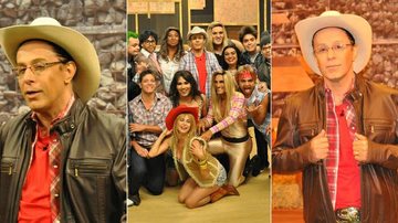 Tom Cavalcante em cenas de 'Curral', quadro de seu programa na Record - Reprodução / Facebook