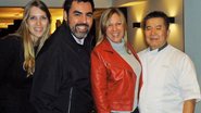 Em SP, Bianca Marins, Paulo Vieira e Lilian, mãe de Bianca, saboreiam delícias do chef Shundi Kobayashi.