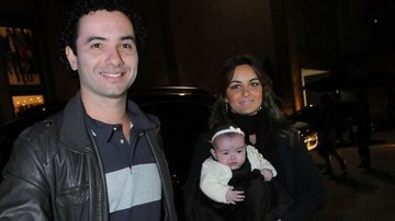 Marco Luque com a mulher e a filha - Francisco Cepeda/AgNews
