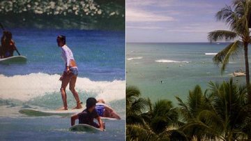 Alessandra Ambrosio surfa em Waikiki, no Havaí - Reprodução Twitter