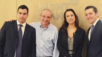 Marcus Valério Lins Barroso, Cláudio Neto, Tami Parramon e Filipe Dan em encontro literário promovido por grife internacional, em SP.