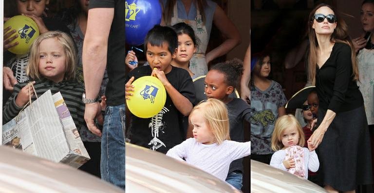 Os filhos de Angelina Jolie e Brad Pitt, em Londres - GrosbyGroup